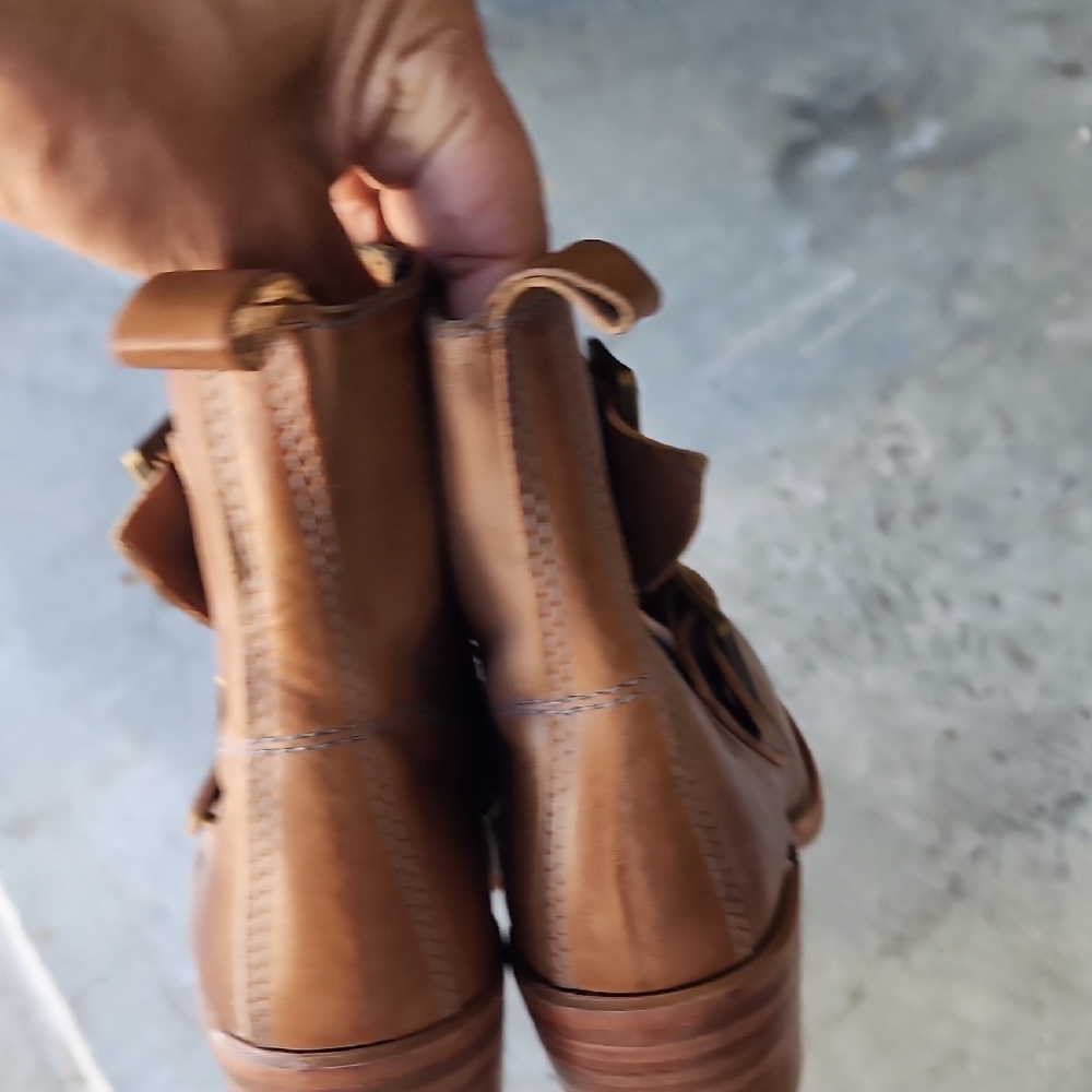 FRYE Sabrina Double Buckle Boots Made In USA - Picture 6 of 16